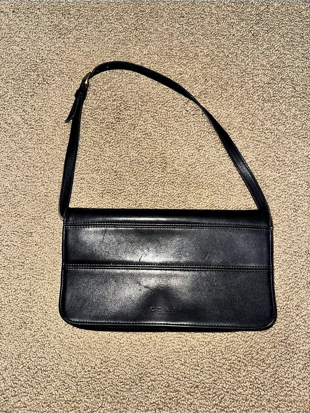 Coach Vintage Coach Legacy Studio Flap Bag Black Leather Shoulder Bag